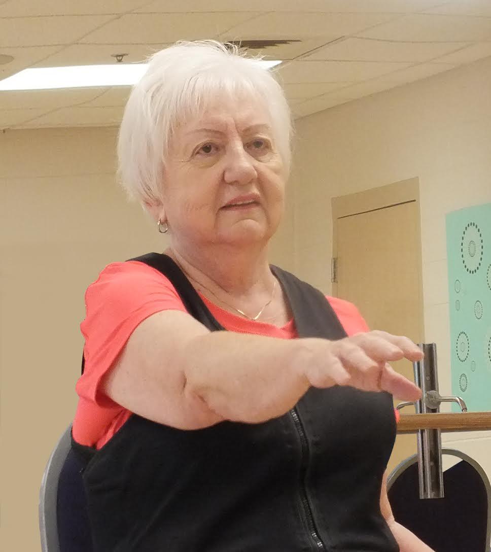 Audrey Herley uses her senior membership at the West Chester Area YMCA in West Chester, PA to participate in a group exercise class for seniors. 