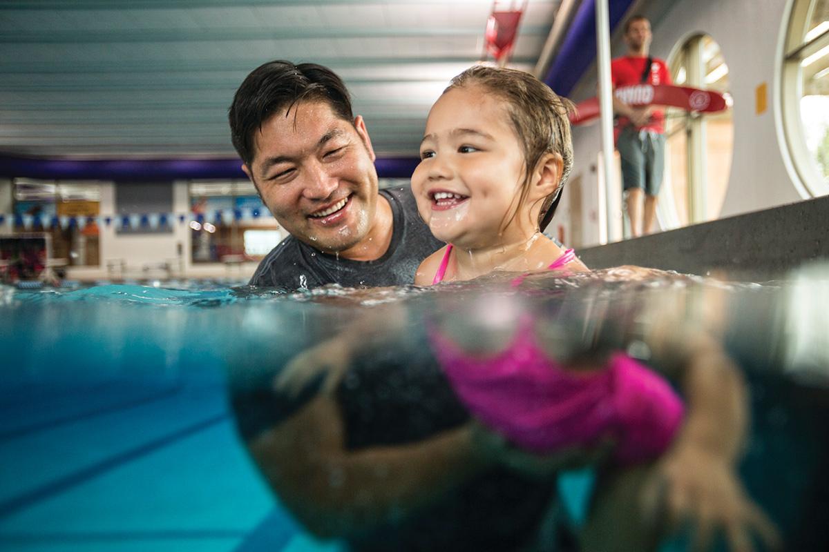 Kids enjoy swim lessons at the YMCA