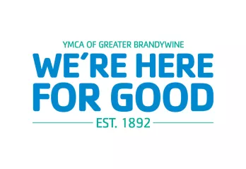 YMCA of Greater Brandywine - We're here for good - established 1892 text logo