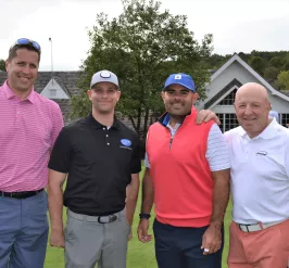 Patrick Murray and Chris Sallemi (STP Investment Services) and Bob McGee and Joe Viscuso (Pennoni Associates) golf in support of the YMCA of Greater Brandywine's 7th Grade Initiative at the Chester County Corporate Championship
