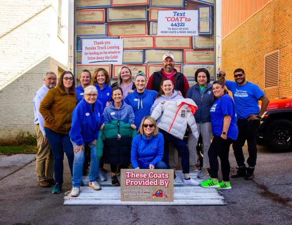 Helping support the community, YMCA of Greater Brandywine collecting coats.