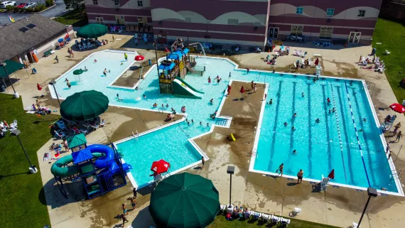 West Chester Area YMCA outdoor pool located in West Chester, Pa. 