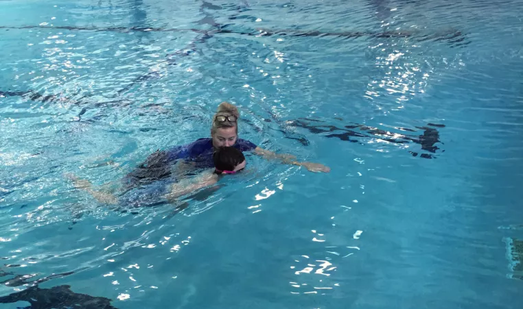 Jesse Broadbent, a 12-year-old with autism, has greatly benefited from swimming lessons at the Jennersville YMCA