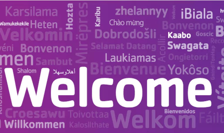 Welcome Language Sign