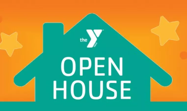 A graphic of a house with the words 'open house' placed on top