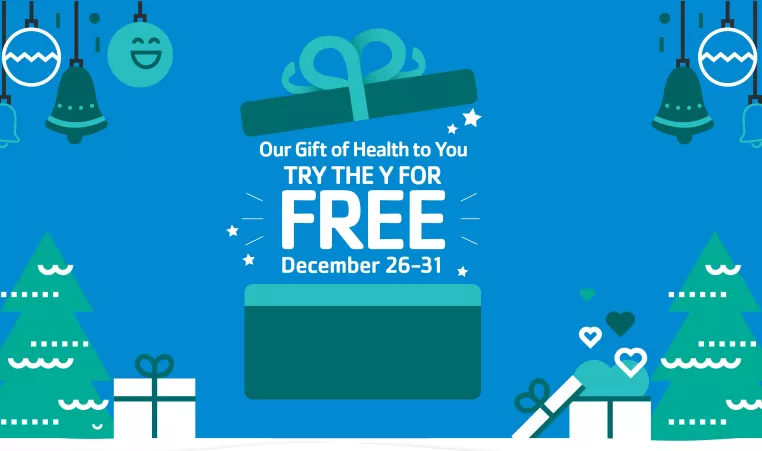 Gift of Health logo with trees and presents