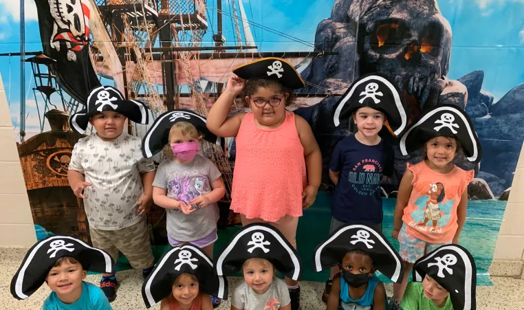 Kids at the Octorara YMCA Summer Camp dress up like Pirates for the week. 